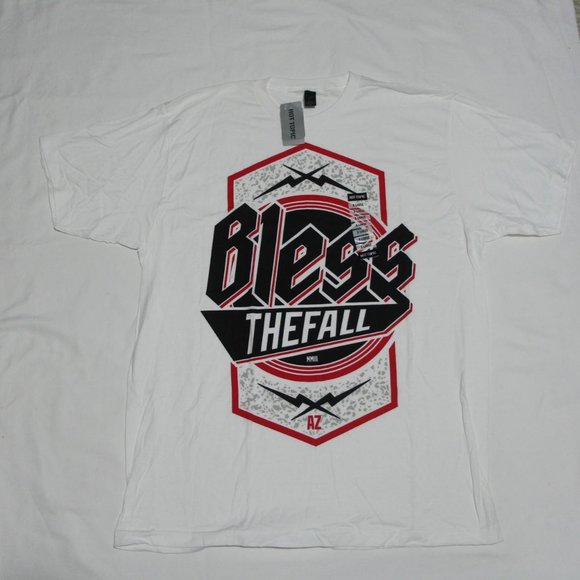 NWT Blessthefall white  Metalcore band shirt - Picture 2 of 4